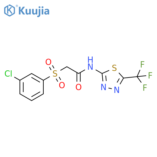 2-[(3-CHLOROPHENYL)SULFONYL]-N-[5-(TRIFLUOROMETHYL)-1,3,4-THIADIAZOL-2-YL]ACETAMIDE structure