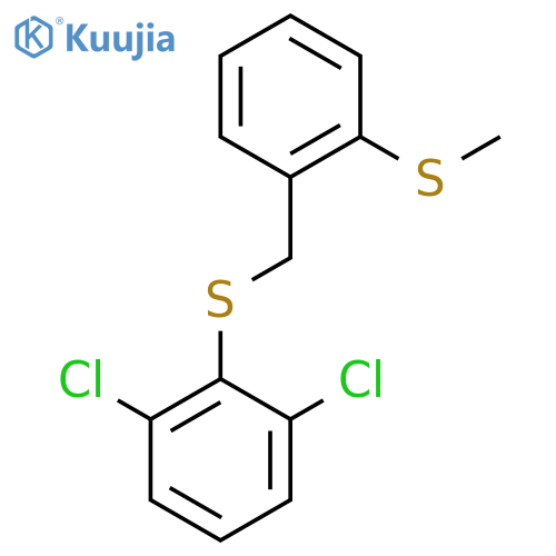 1,3-DICHLORO-2-([2-(METHYLSULFANYL)BENZYL]SULFANYL)BENZENE structure