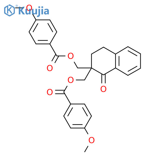 [2-[(4-Methoxybenzoyl)oxymethyl]-1-oxo-3,4-dihydronaphthalen-2-yl]methyl 4-methoxybenzoate structure
