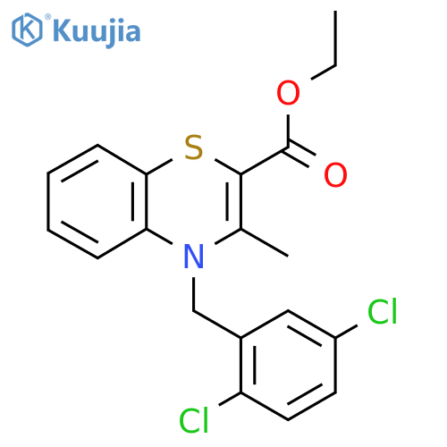 ethyl 4-(2,5-dichlorobenzyl)-3-methyl-4H-1,4-benzothiazine-2-carboxylate structure