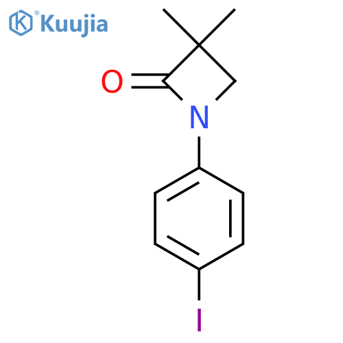 1-(4-Iodophenyl)-3,3-dimethylazetidin-2-one structure