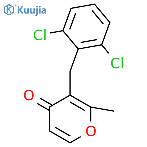 3-(2,6-dichlorobenzyl)-2-methyl-4H-pyran-4-one structure