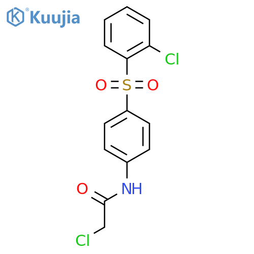 2-chloro-N-[4-(2-chlorophenyl)sulfonylphenyl]acetamide structure