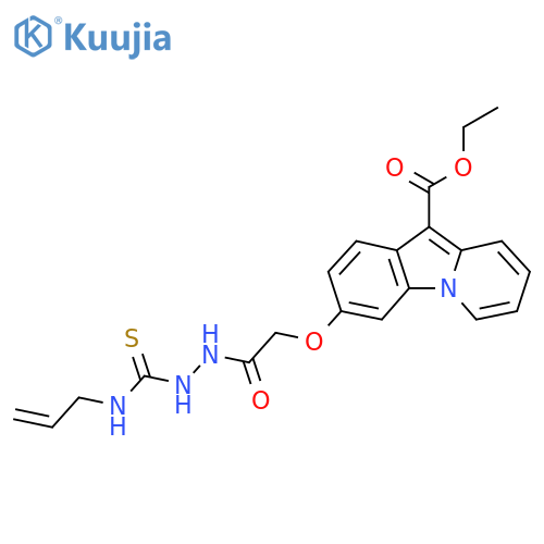 Ethyl 3-(2-{2-[(allylamino)carbothioyl]hydrazino}-2-oxoethoxy)pyrido[1,2-a]indole-10-carboxylate structure