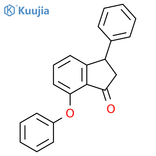 7-phenoxy-3-phenyl-2,3-dihydro-1H-inden-1-one structure
