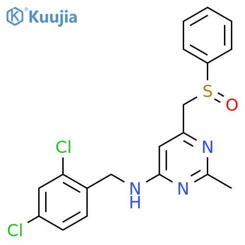 N-(2,4-DICHLOROBENZYL)-2-METHYL-6-[(PHENYLSULFINYL)METHYL]-4-PYRIMIDINAMINE structure