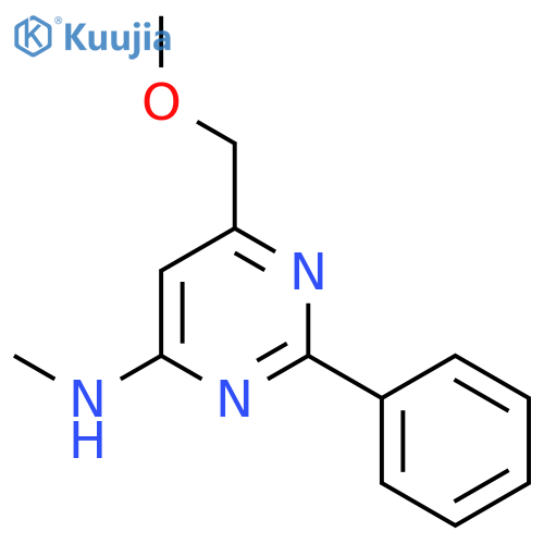 6-(Methoxymethyl)-N-methyl-2-phenyl-4-pyrimidinamine structure