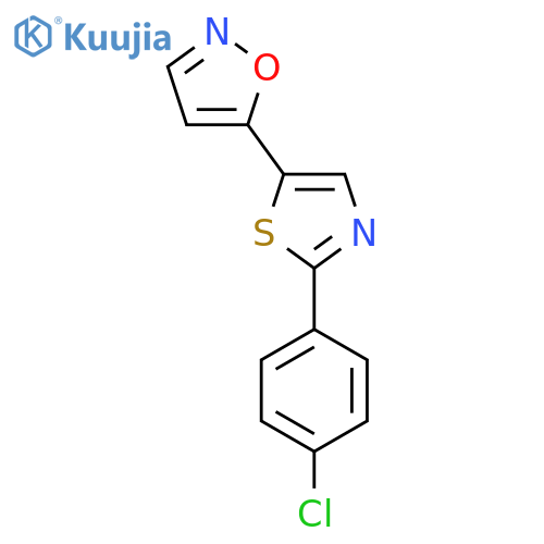5-[2-(4-Chlorophenyl)-1,3-thiazol-5-yl]-1,2-oxazole structure