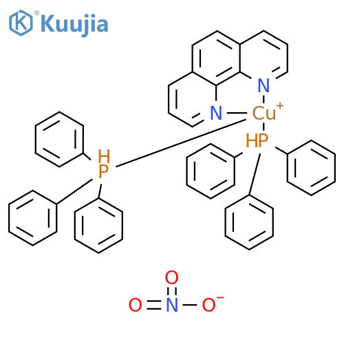 (1,10-PHENANTHROLINE)BIS(TRIPHENYLPHOSPHINE)COPPER (I) NITRATE DICHLOROMETHANE ADDUCT structure