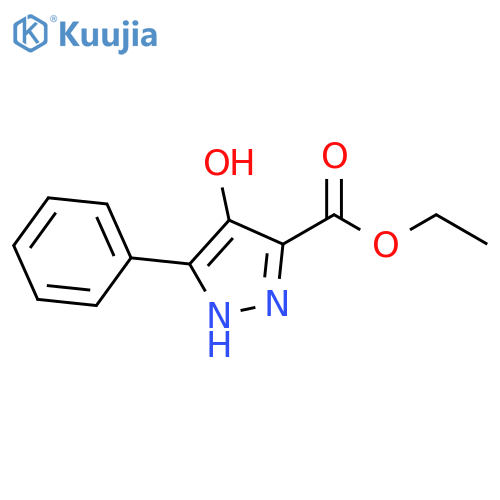 4-Hydroxy-5-phenyl-1H-pyrazole-3-carboxylic acid ethyl ester structure