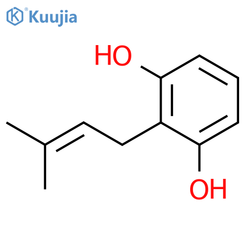 1,3-Benzenediol, 2-(3-methyl-2-butenyl)- structure