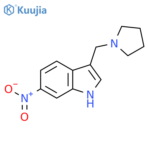 6-Nitro-3-(pyrrolidin-1-ylmethyl)-1H-indole structure