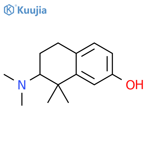 2-Naphthalenol, 7-(dimethylamino)-5,6,7,8-tetrahydro-8,8-dimethyl- structure
