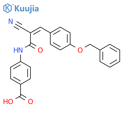 4-{3-[4-(Benzyloxy)phenyl]-2-cyanoprop-2-enamido}benzoic acid structure