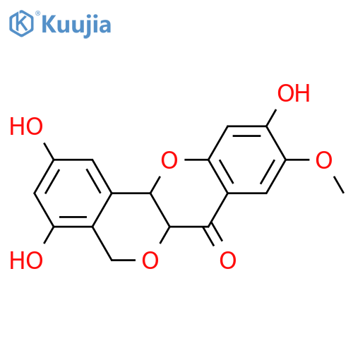 [2]Benzopyrano[4,3-b][1]benzopyran-7(5H)-one, 6a,12a-dihydro-2,4,10-trihydroxy-9-methoxy- (8CI,9CI) structure