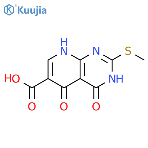 Pyrido[2,3-d]pyrimidine-6-carboxylicacid, 3,4,5,8-tetrahydro-2-(methylthio)-4,5-dioxo- structure
