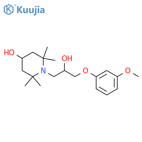 1-2-hydroxy-3-(3-methoxyphenoxy)propyl-2,2,6,6-tetramethylpiperidin-4-ol structure