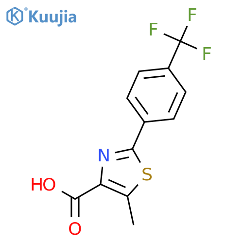 5-methyl-2-4-(trifluoromethyl)phenyl-1,3-thiazole-4-carboxylic acid structure