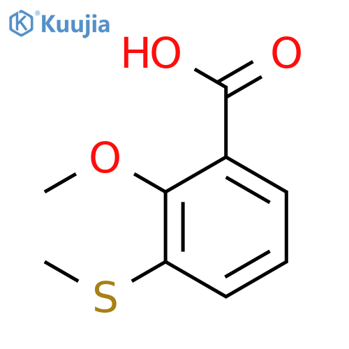 Benzoic acid, 2-methoxy-3-(methylthio)- structure