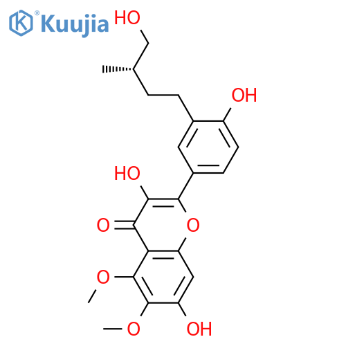 3,7-Dihydroxy-2-[4-hydroxy-3-(4-hydroxy-3-methylbutyl)phenyl]-5,6-dimethoxy-4H-1-benzopyran-4-one structure