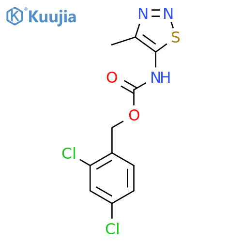 (2,4-Dichlorophenyl)methyl N-(4-methyl-1,2,3-thiadiazol-5-yl)carbamate structure