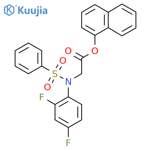 1-Naphthyl 2-[2,4-difluoro(phenylsulfonyl)anilino]acetate structure