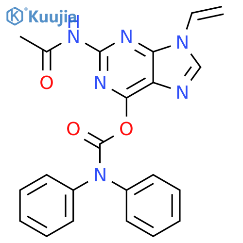 2-Acetamido-9-vinyl-9H-purin-6-yl diphenylcarbamate structure