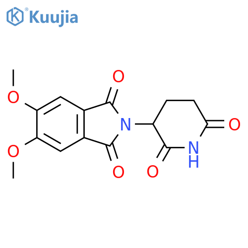 2-(2,6-dioxopiperidin-3-yl)-5,6-dimethoxy-2,3-dihydro-1H-isoindole-1,3-dione structure