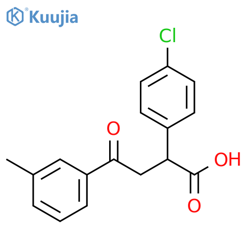 2-(4-chlorophenyl)-4-(3-methylphenyl)-4-oxobutanoic acid structure