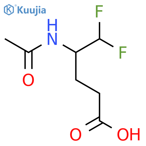 4-acetamido-5,5-difluoropentanoic acid structure