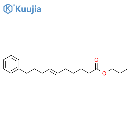 6-Decenoic acid, 10-phenyl-, propyl ester, (6E)- structure