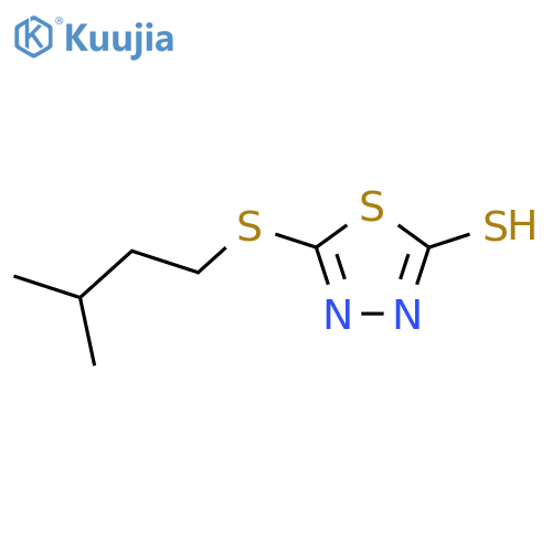 1,3,4-Thiadiazole-2(3H)-thione,5-[(3-methylbutyl)thio]- structure