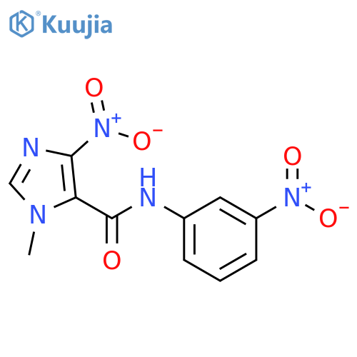1-methyl-4-nitro-N-(3-nitrophenyl)-1H-imidazole-5-carboxamide structure