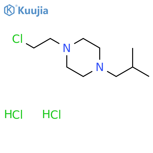 1-(2-Chloro-ethyl)-4-isobutyl-piperazine x 2 Hydrochloride Salt structure