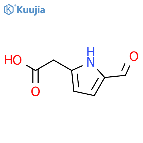 2-(5-formyl-1H-pyrrol-2-yl)acetic acid structure