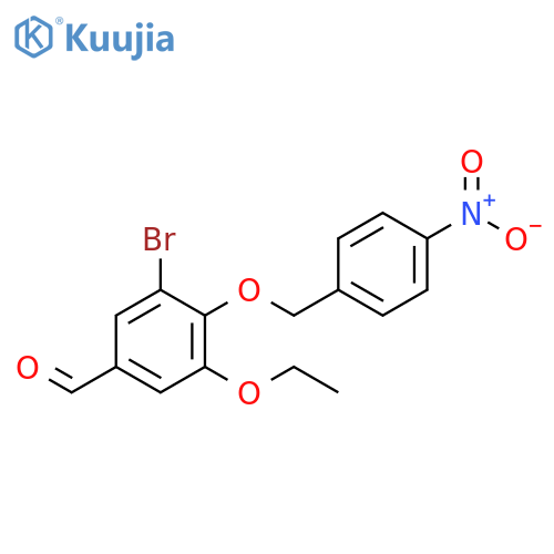 3-Bromo-5-ethoxy-4-[(4-nitrobenzyl)oxy]benzaldehyde structure