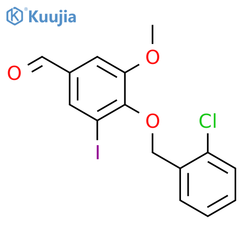 4-(2-chlorophenyl)methoxy-3-iodo-5-methoxybenzaldehyde structure