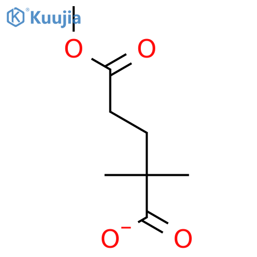 5-Methoxy-2,2-dimethyl-5-oxopentanoic acid structure