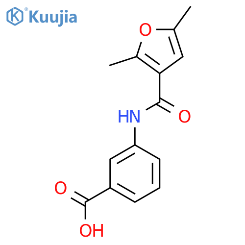 3-[(2,5-dimethylfuran-3-carbonyl)amino]benzoic acid structure