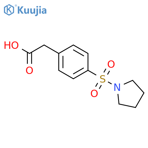 2-4-(pyrrolidine-1-sulfonyl)phenylacetic acid structure