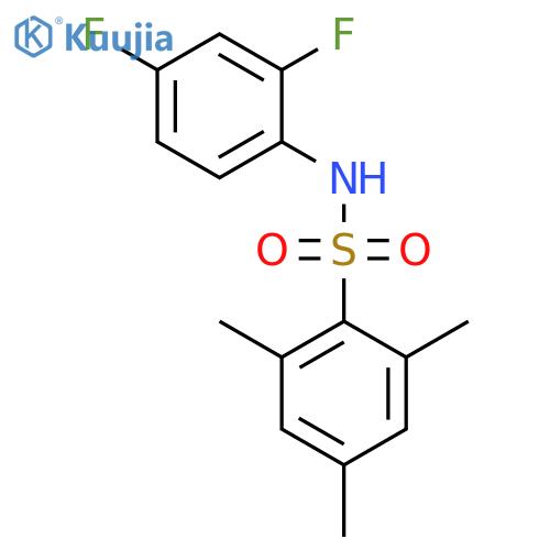 N-(2,4-difluorophenyl)-2,4,6-trimethylbenzenesulfonamide structure