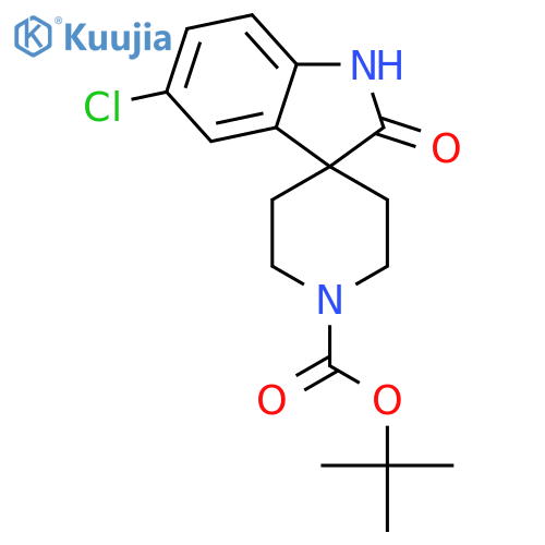 1'-Boc-5-Chloro-1,2-dihydro-2-oxo-spiro[3H-indole-3,4'-piperidine] structure