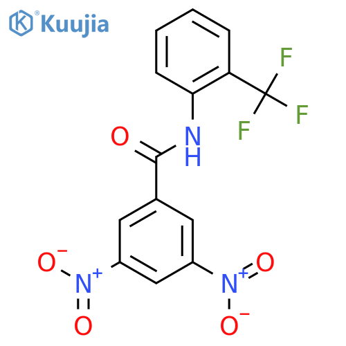3,5-dinitro-N-2-(trifluoromethyl)phenylbenzamide structure