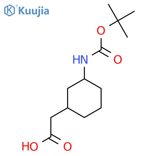 2-{3-[(t-Butoxy)carbonylamino]cyclohexyl}acetic acid structure