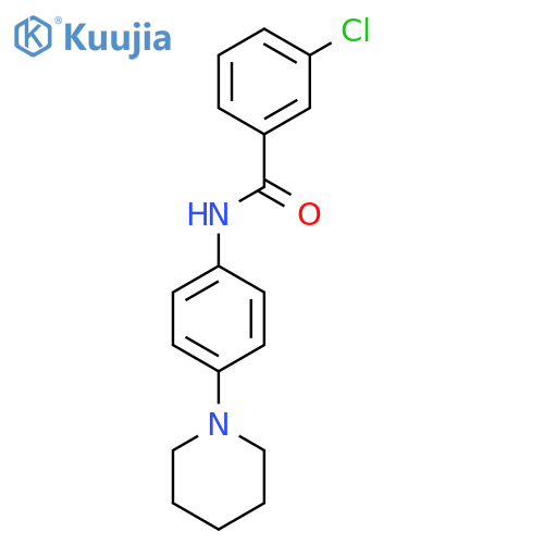 3-chloro-N-[4-(piperidin-1-yl)phenyl]benzamide structure