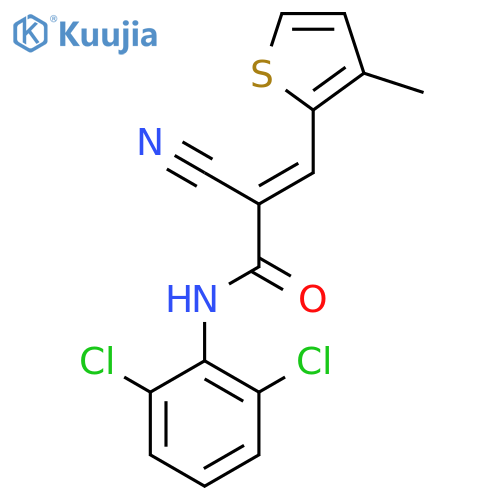 (E)-2-cyano-N-(2,6-dichlorophenyl)-3-(3-methylthiophen-2-yl)prop-2-enamide structure
