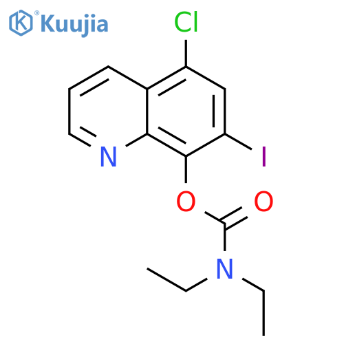 5-chloro-7-iodoquinolin-8-yl N,N-diethylcarbamate structure