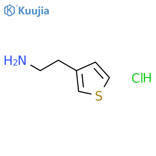 2-(thiophen-3-yl)ethan-1-amine hydrochloride structure