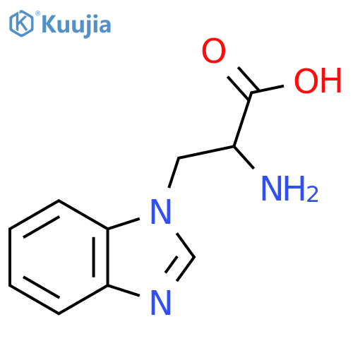 2-amino-3-(1H-1,3-benzodiazol-1-yl)propanoic acid structure