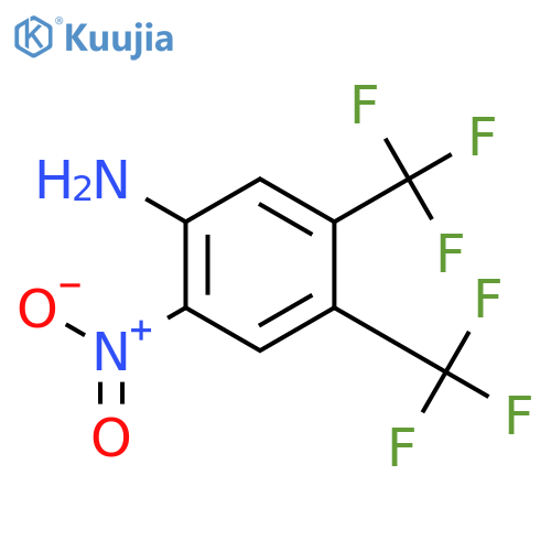 2-Nitro-4,5-bis-trifluoromethyl-phenylamine structure